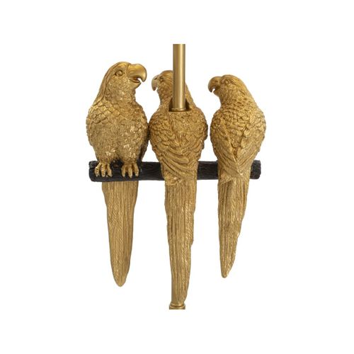 Lampadaire Design "perroquets" 164cm Doré et Noir