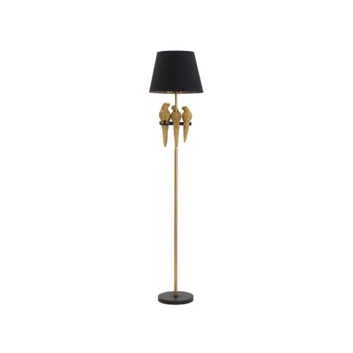 Lampadaire Design "perroquets" 164cm Doré et Noir