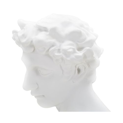 Statuette Tête Déco "jeune Homme" 30cm Blanc