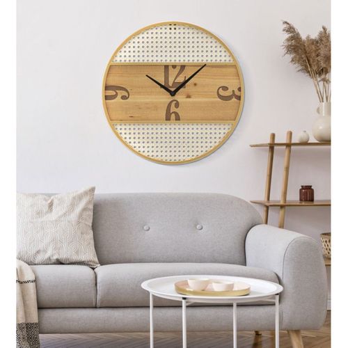 Horloge Murale Cannage "fuji" 50cm Naturel