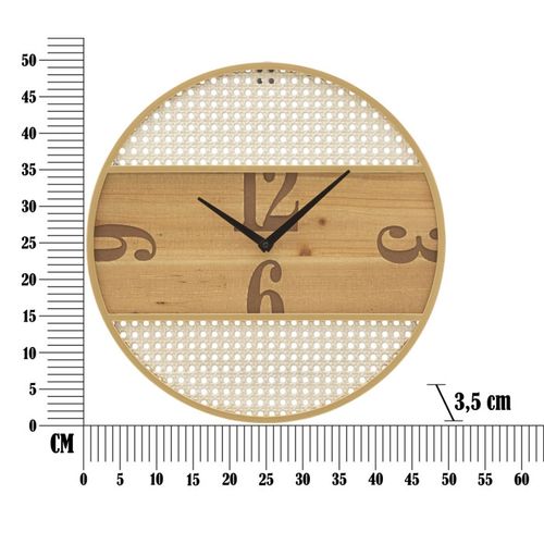 Horloge Murale Cannage "fuji" 50cm Naturel