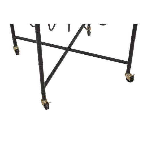 Table Basse à Roulettes "cebu" 70cm Noir et Naturel