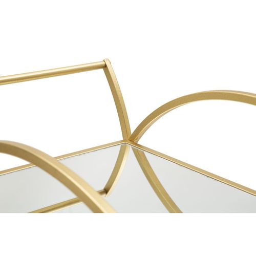 Desserte En Métal Doré Et Verre Trolley 70 X 36.5 X 78 Cm