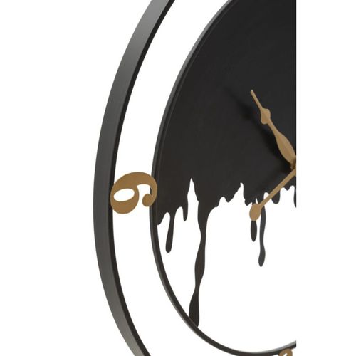Horloge Murale En Métal "splash" 66cm Noir
