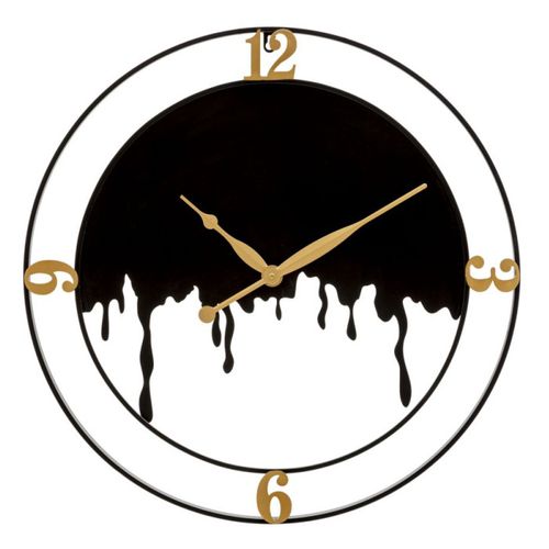 Horloge Murale En Métal "splash" 66cm Noir