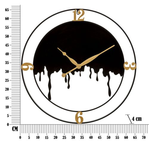 Horloge Murale En Métal "splash" 66cm Noir
