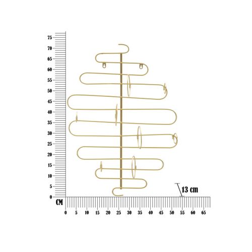 Porte-bouteille Mural 4 Emplacements "alid" 72cm Or