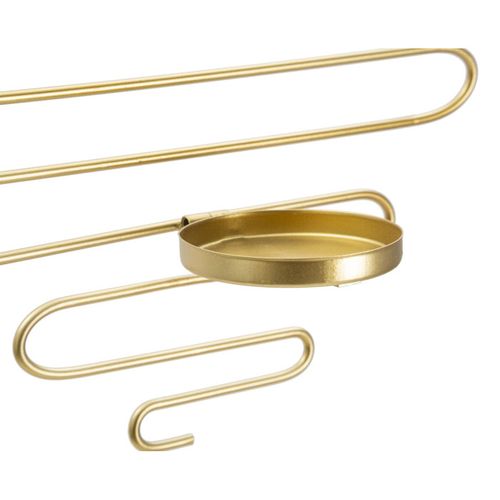 Lot De 2 Bougeoirs Muraux En Métal "alid" 34cm Or