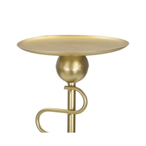 Lot De 2 Bougeoirs En Métal "alid" 51cm Or