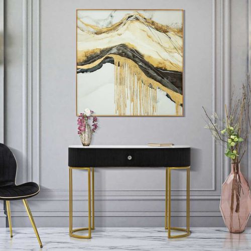 Console En Métal Montpellier 100 X 43 X 74 Cm Noir
