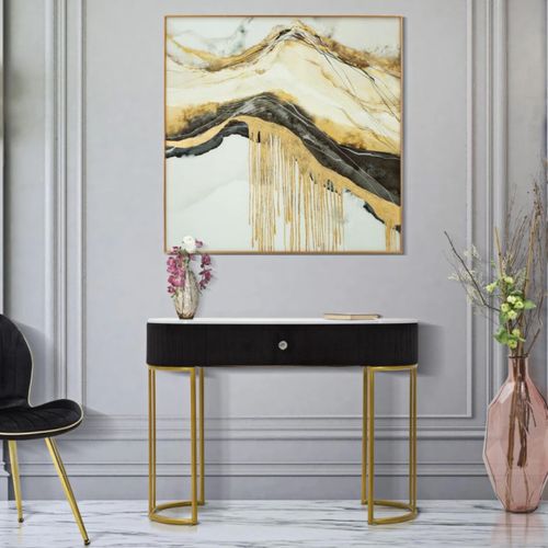 Console En Métal Montpellier 100 X 43 X 74 Cm Noir