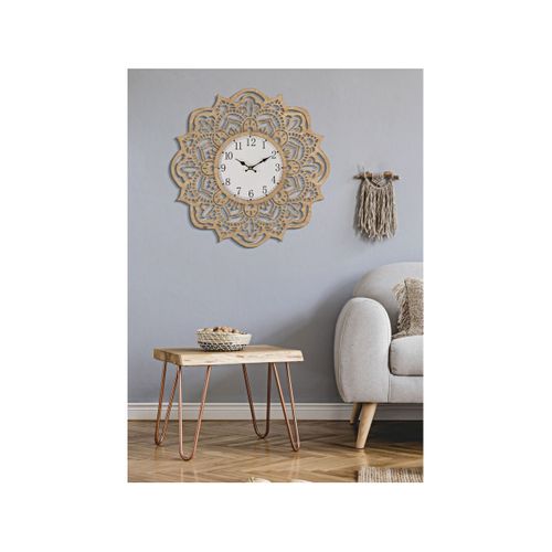 Horloge En Mdf Carving 60 X 4.5 Cm