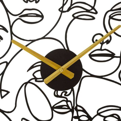 Horloge Ronde En Métal Faces 50 X 3.5 Cm