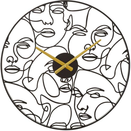 Horloge Ronde En Métal Faces 50 X 3.5 Cm