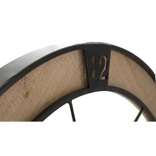 Horloge Murale En Métal "couple" 60cm Naturel et Noir