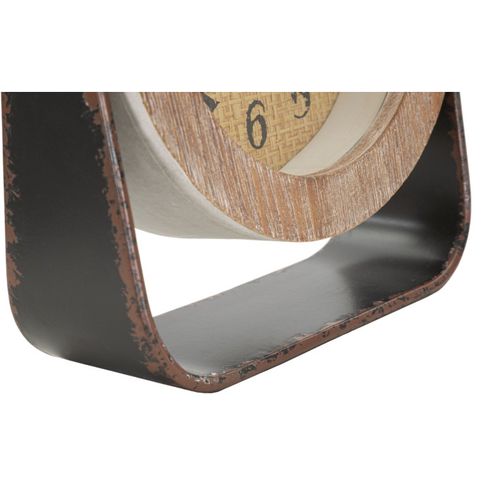 Horloge à Poser En Bois "round" 24cm Marron