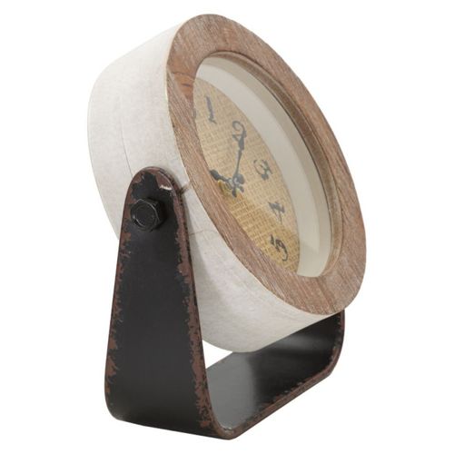 Horloge à Poser En Bois "round" 24cm Marron