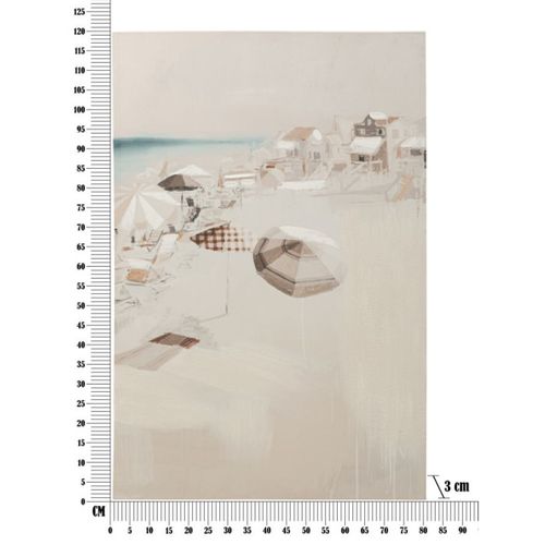 Toile Imprimée Déco "beach" 80x120cm Multicolore