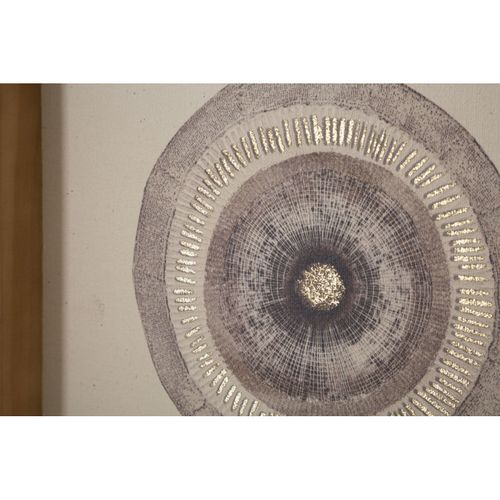 Tableau Imprimé Déco "circly" 45x60cm Marron