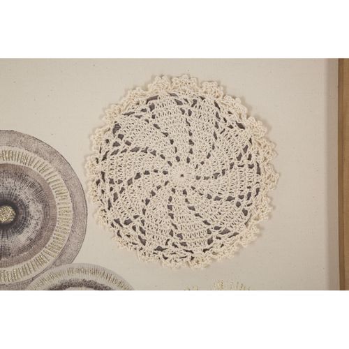 Tableau Imprimé Déco "circly" 45x60cm Marron