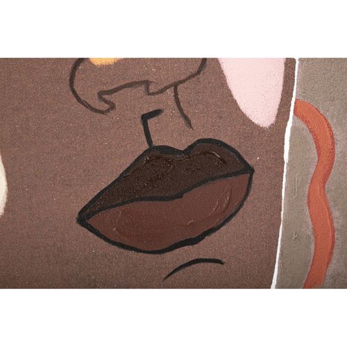 Toile Imprimée Déco "tribal" 80x100cm Marron