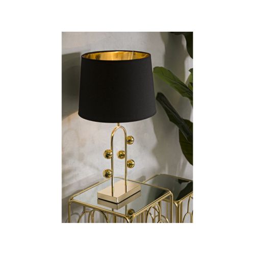 Lampe à Poser En Métal "bubble" 61cm Or et Noir
