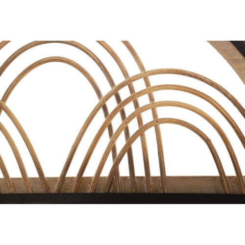 Patère Murale Avec Étagère "porto" 46cm Noir et Naturel