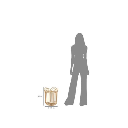 Cache-pot En Métal "panama" 40cm Naturel