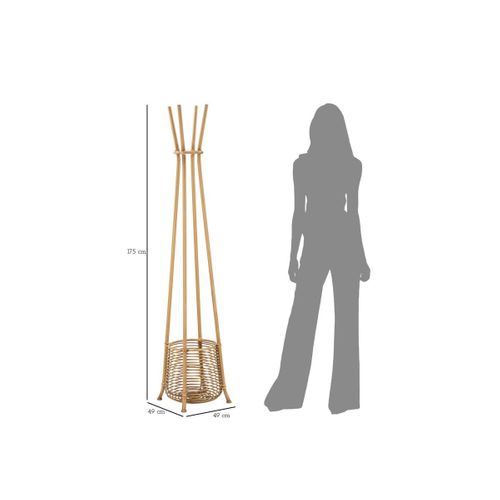 Porte-manteaux En Métal "panama" 175cm Naturel