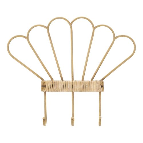 Patère Murale En Métal "panama" 37cm Naturel