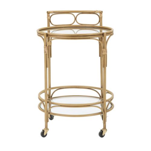 Desserte De Cuisine 2 Niveaux "panama" 74cm Naturel