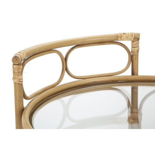 Desserte De Cuisine 2 Niveaux "panama" 74cm Naturel