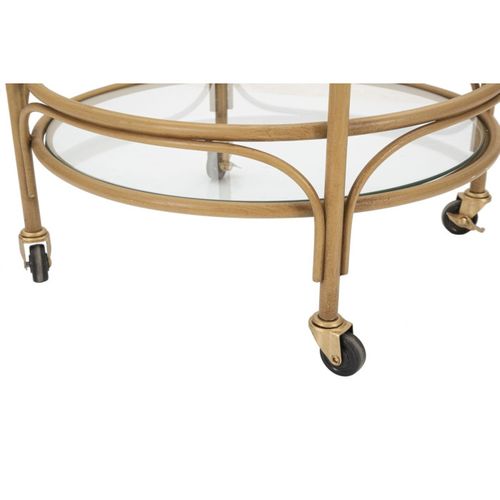 Desserte De Cuisine 2 Niveaux "panama" 74cm Naturel