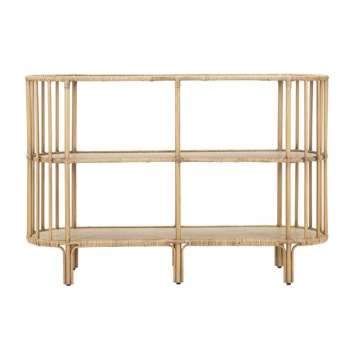 Console Ovale En Métal "panama" 120cm Naturel