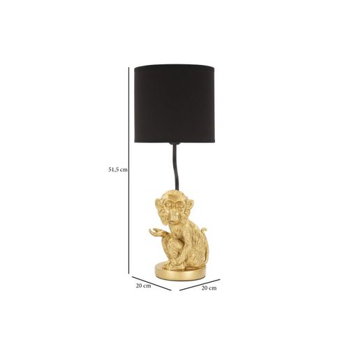 Lampe à Poser En Métal Doré Monkey 20 X 51.5 Cm
