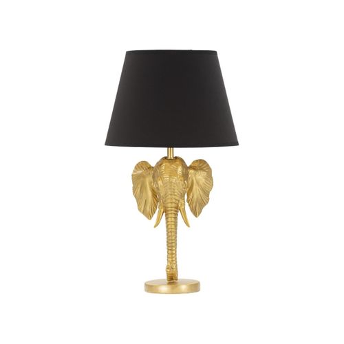 Lampe à Poser Design "elephant" 59cm Or et Noir