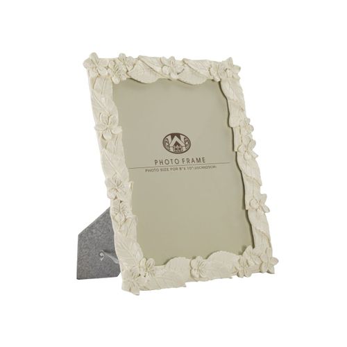 Cadre Photo Déco Fleurs "leaf" 20x25cm Crème