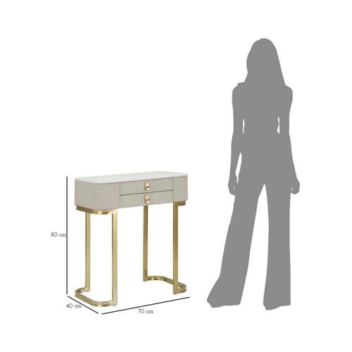 Console En Bois Et Métal Beauty 2 Tiroirs