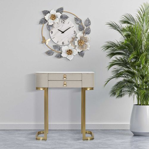 Console En Bois Et Métal Beauty 2 Tiroirs