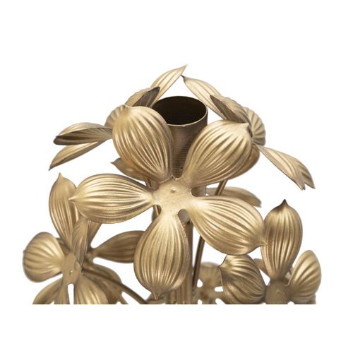 Bougeoir Design En Métal "flowy" 118cm Or