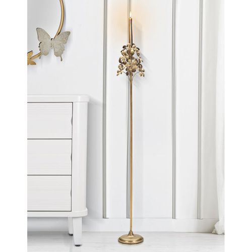 Bougeoir Design En Métal "flowy" 118cm Or
