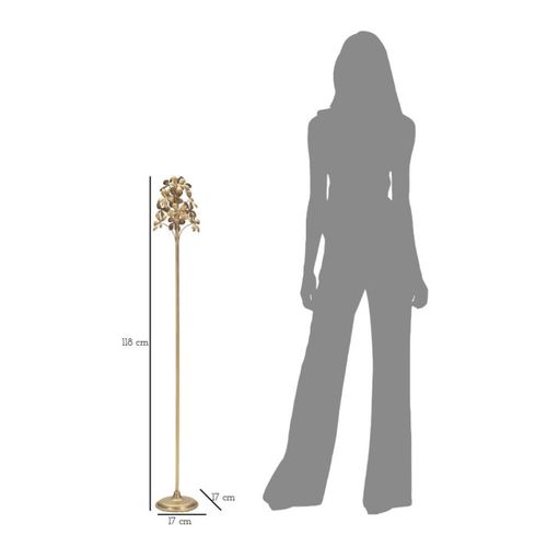 Bougeoir Design En Métal "flowy" 118cm Or