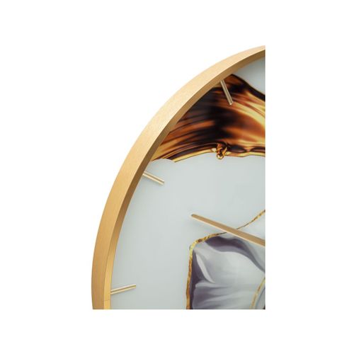 Horloge Murale En Verre "rose" 60cm Multicolore