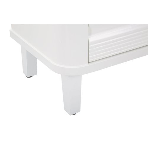 Commode 3 Tiroirs En Bois "shine" 84cm Blanc