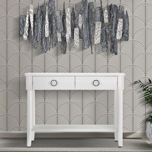 Console En Bois "shine" 110cm Blanc