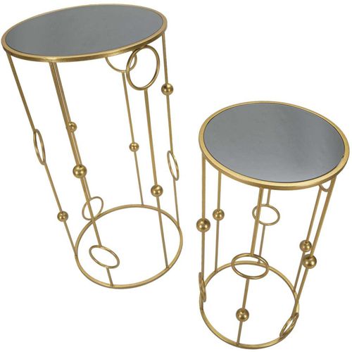 Selettes En Métal Doré Cage (lot De 2)