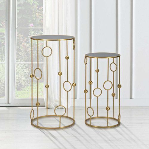 Selettes En Métal Doré Cage (lot De 2)