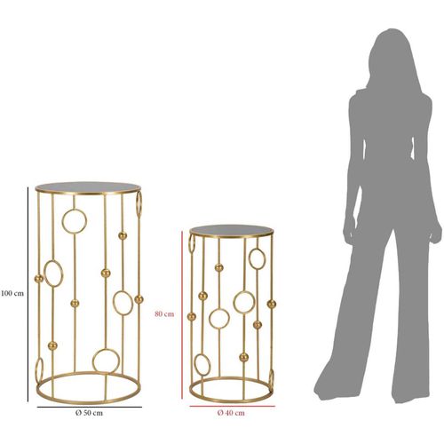 Selettes En Métal Doré Cage (lot De 2)