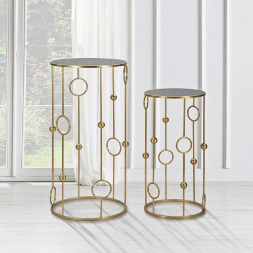 Selettes En Métal Doré Cage (lot De 2)