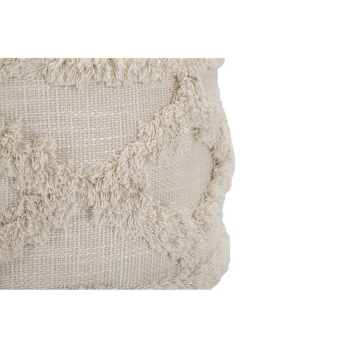 Tabouret Effet Tufté "damasco" 40cm Beige